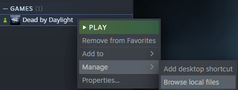 Browse Local Files in Steam